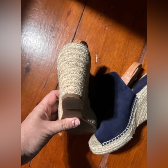 Seychelles 8 women’s wedge high heels blue suede leather buckle - Picture 8 of 12